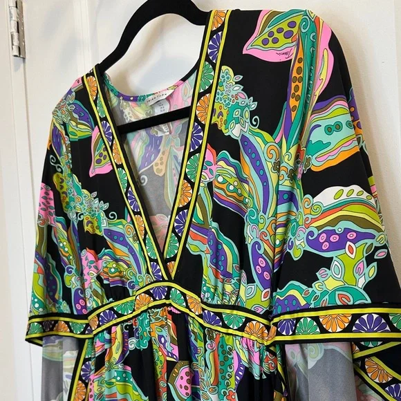 Trina Turk Multicolor Paisley Kaftan - Picture 2 of 4